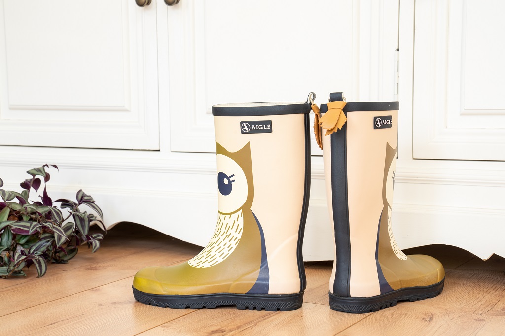 Bottes de Pluie Aigle Kids Woody-Pop Fur 2 Marine