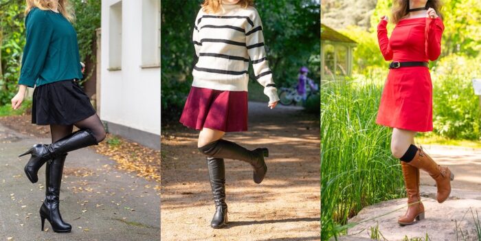 Stiefel mit Absatz Untergröße 32