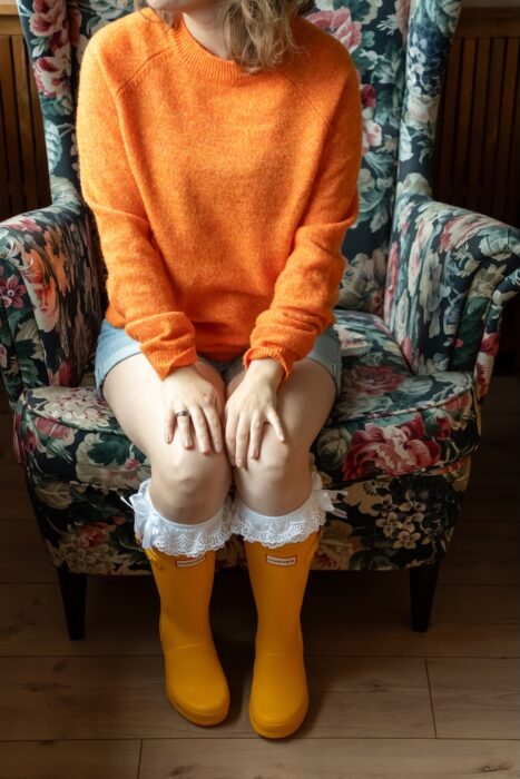 Gummistiefel im Fruehling 2026 Gelb Orange