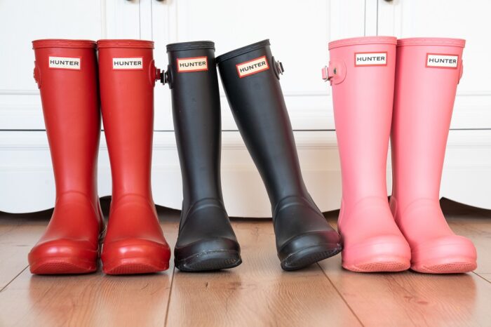 Gummistiefel in der Stadt Hunter Gummistiefel