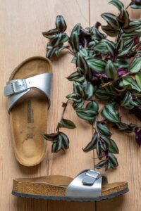 Birkenstock Madrid Silber Sandalen