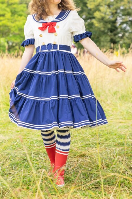 Meta Lolita Outfit Gummistiefel