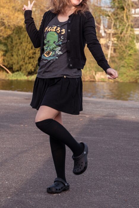 Crocs Outfit Schwarz