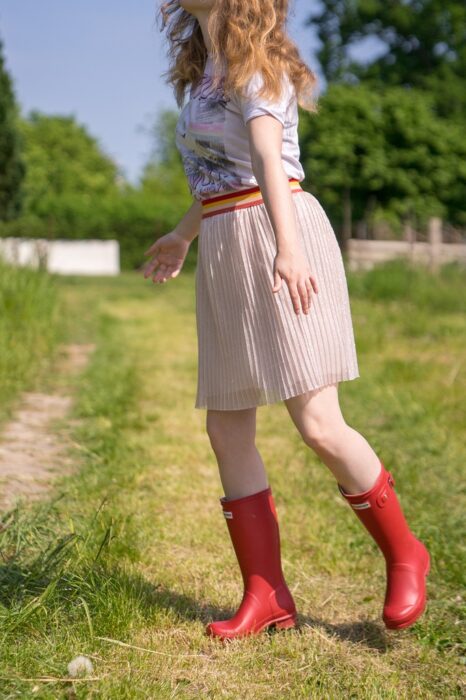 Rote Hunter Gummistiefel Kinder