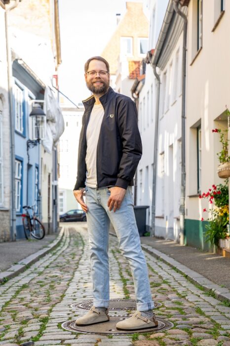 Birkenstock mit Fersenriemen Tokio Outfit Herren