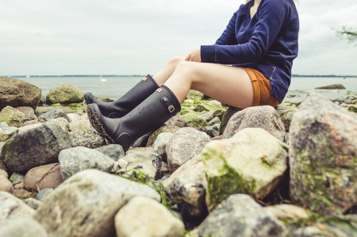 Gummistiefel mit Schnalle Hunter