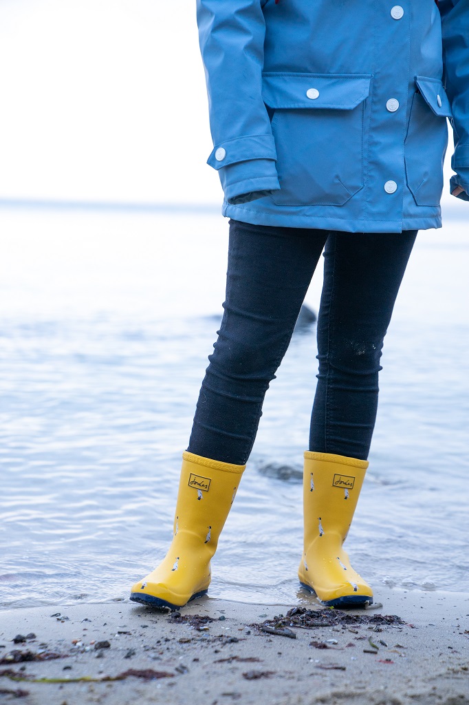 Joules Roll Up Gummistiefel Strand Spaziergang