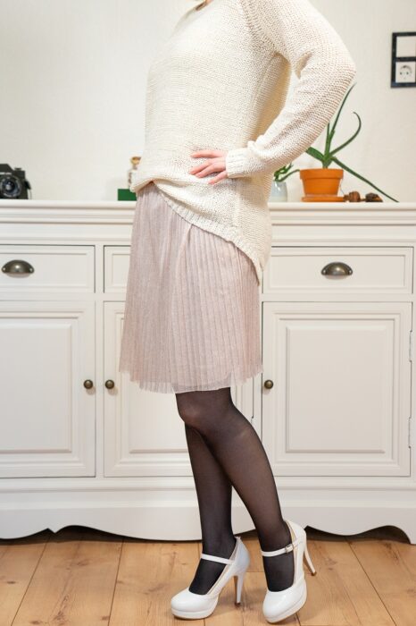 Strickpullover Outfit Pumps
