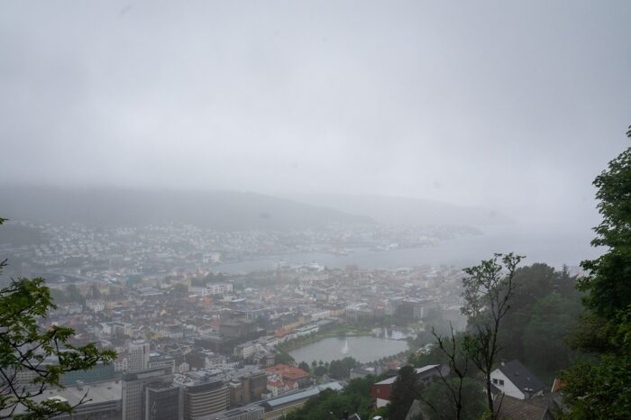 Bergen Ausblick Regen