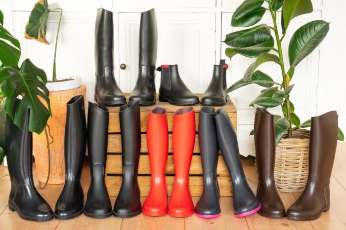 Gummistiefel im Herbst Reitstiefel