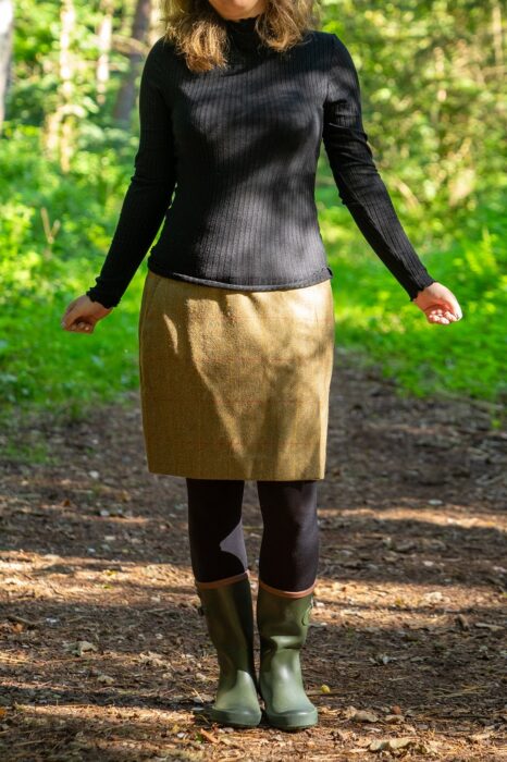 Dubarry Tweedrock Outfit Waldspaziergang