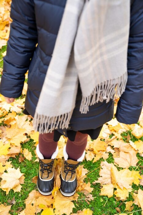 Gefütterte Gummistiefel Kinder Sorel Tragebild