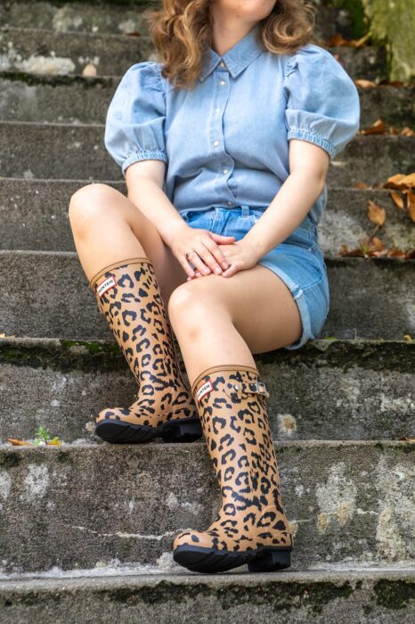 Farbtrend Herbst Winter 2025 2026 Gummistiefel mit Leoprint