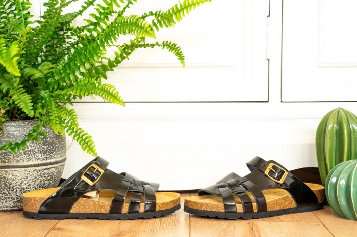 Korksandalen drei Riemen AFS-Schuhe 2122