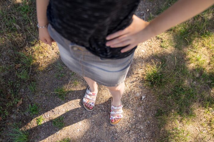 Korksandalen drei Riemen Birkenstock Florida Tragebild