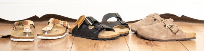 Korksandalen und Clogs Arten