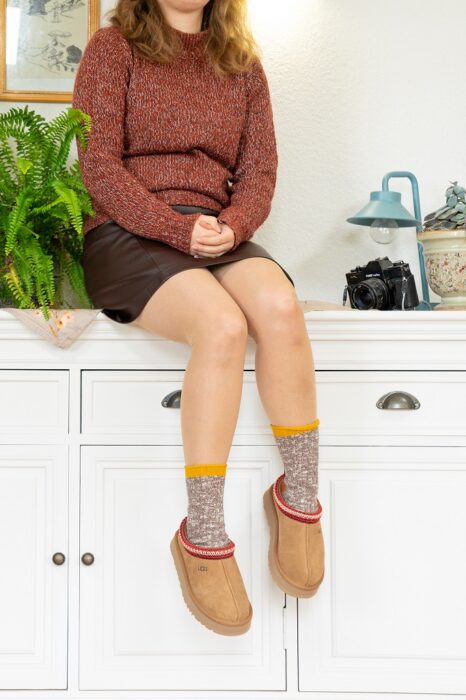 Wollsocken Outfit UGG Clogs